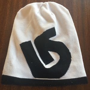 Burton ski cap beanie reversible black white